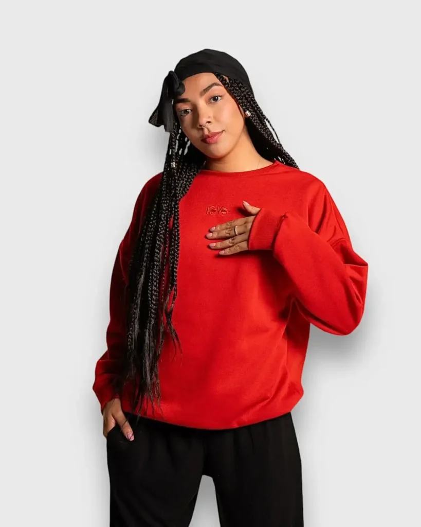 buzo oversize unisex rojo