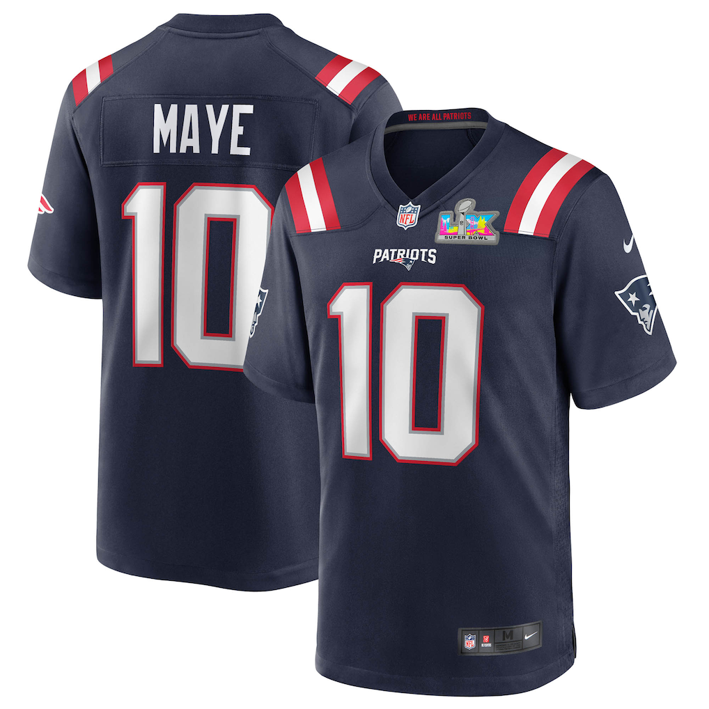 Camiseta Nike de los New England Patriots para hombre de Drake Maye