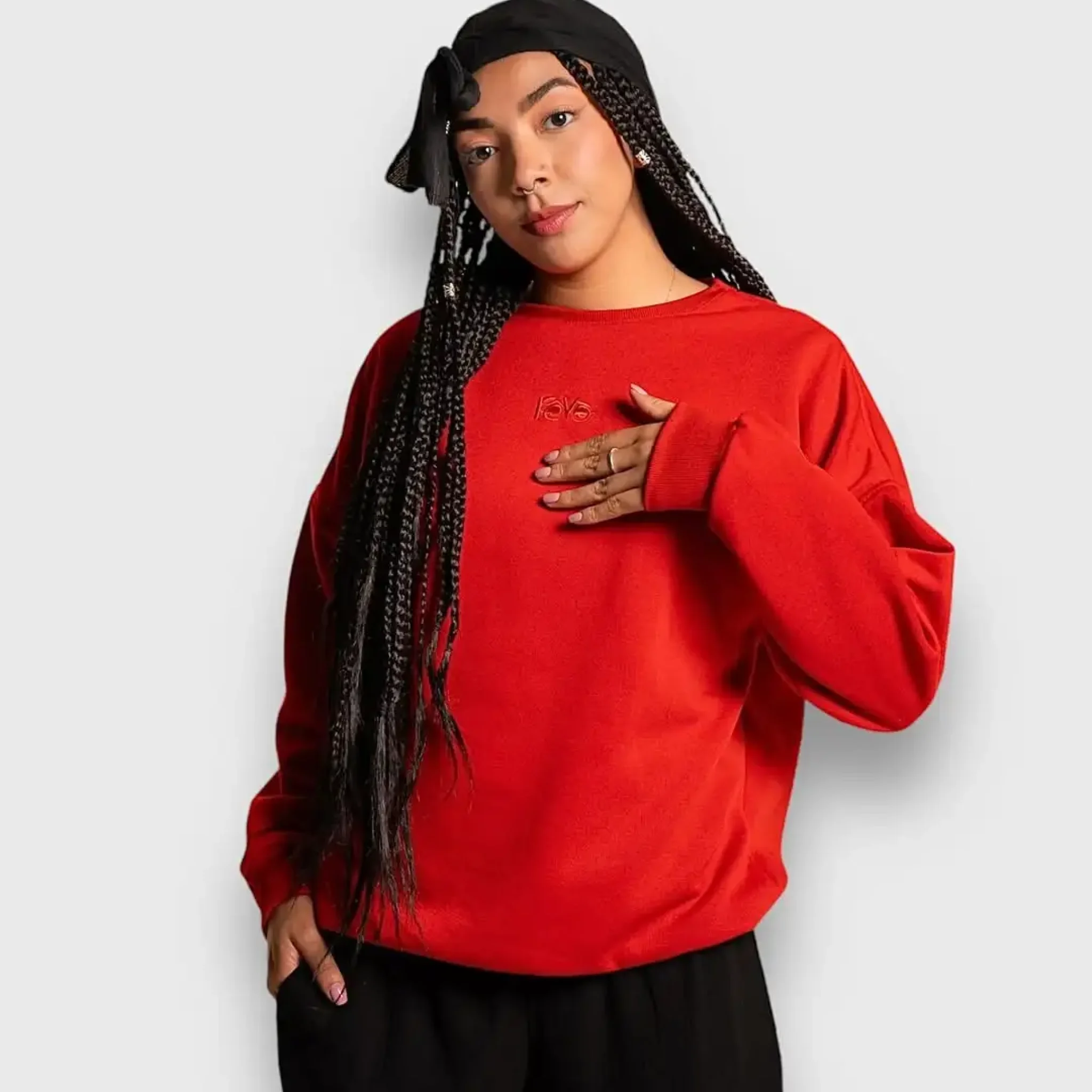 buzo oversize unisex rojo